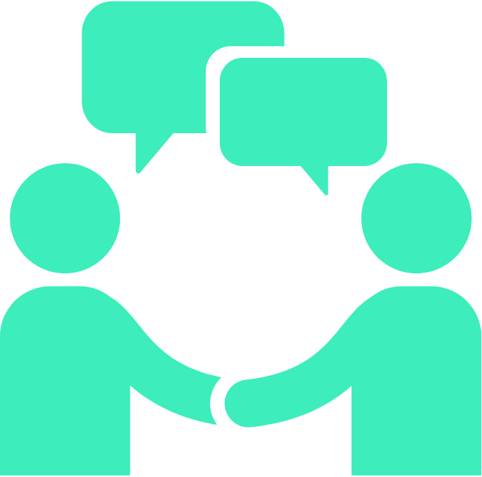 Meeting icon aqua